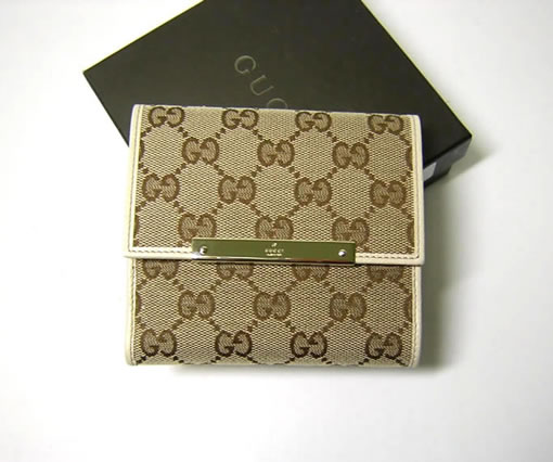 Gucci GG folio wallet (beige X ivory) ( GUCCI  Wallet ) 