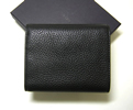 Prada three leather occasion wallet, black