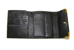 Prada three leather occasion wallet, black