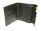 Prada three leather occasion wallet, black