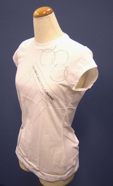 ジャンニヴェルサーチ ヴェルサーチスポーツ レディスTシャツ(ホワイト/オリンピックイヤー記念モデル)