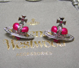  ���B���B�A���E�G�X�g�E�b�h �s�A�X�@Diamante Heart Stud Earrings(�A�N�Z�T���[)