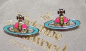  ���B���B�A���E�G�X�g�E�b�h �y���_���g�@Enamel Orb Earrings SV/TU(�A�N�Z�T���[)