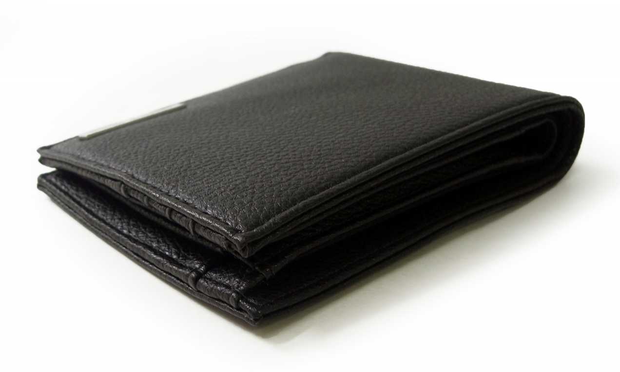 [ アルマーニ ] ジーンズ 財布 メンズ 二つ折り （ブラック） - A-2341