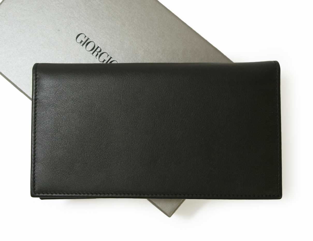 アルマーニ 長財布 ジョルジオアルマーニ メンズ 二つ折 （ブラック） の通販＆即日発送 - A-2571