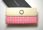 PhotoNo.1 ブルガリ ロゴマニア　三つ折Wホック長財布（ピンク） 
