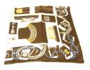 PhotoNo.2 カルティエ カルティエ　90×90サイズ　シルクスカーフ（ベージュ+ブラウン）