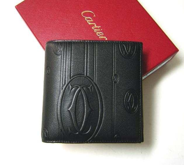 美品 カルティエ Cartier 二つ折り財布 メンズ