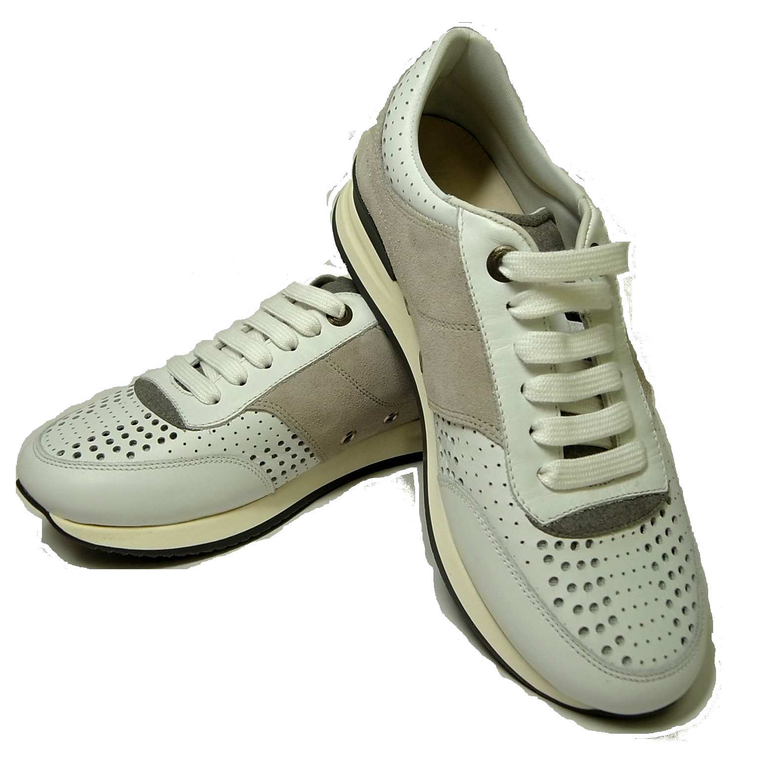 フェラガモ スニーカー 靴 メンズ パンチング レザー TERENCE （ホワイト） 8.5（日本サイズ約27cm） の通販＆即日発送