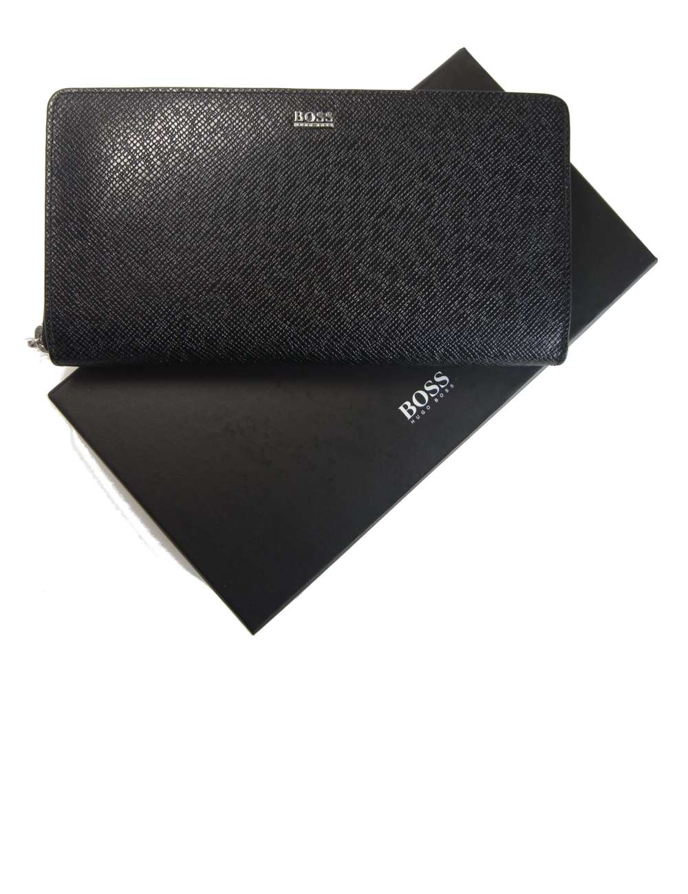 新品 希少 hugoboss 長財布 ラウンドジップ 牛革 レザー 高級-