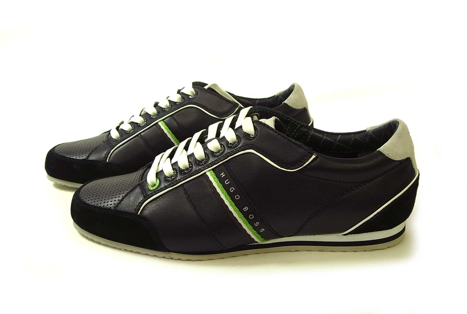 ヒューゴ・ボス スニーカー 靴 シューズ BOSS GREEN レザー VICTOIRE LA （ブラック） 43（日本サイズ約26.5cm