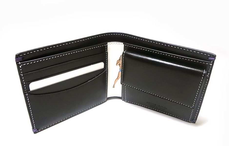 極美品】Paul Smith ヌードガール 2つ折り財布 レザー ブラック - 折り財布