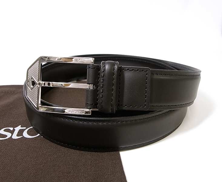 a.testoni 黒 レザー ベルト 85/34 a.testoni 黒 レザー ベルト 85/34