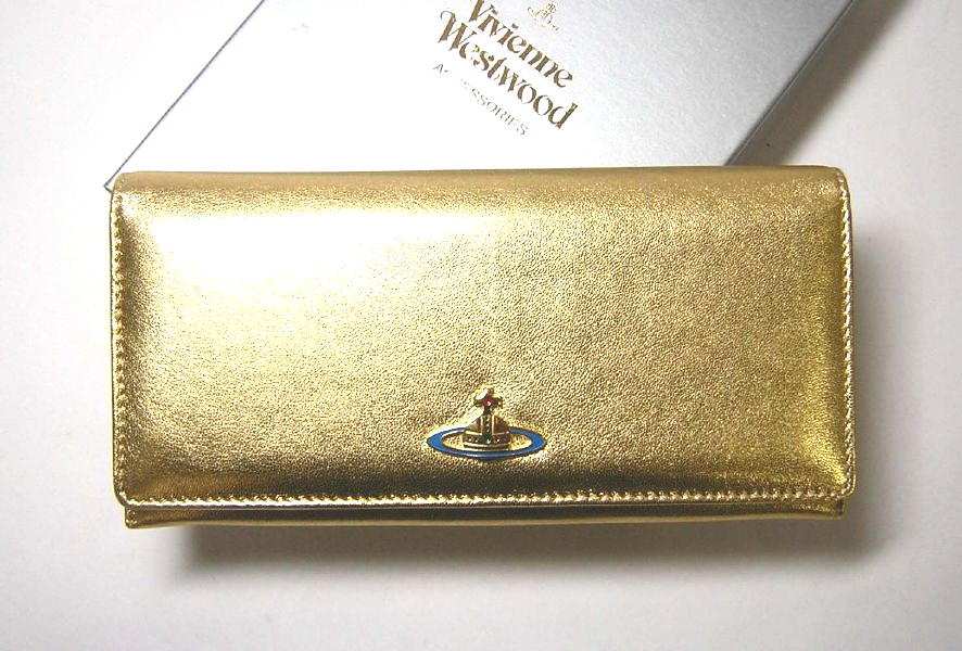 ヴィヴィアンウエストウッド 二つ折長財布（NAPPA2／ORO・ゴールド） - インポートブランドショップPiazza