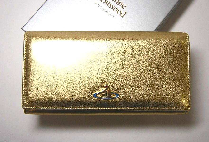 ヴィヴィアンウエストウッド 二つ折長財布（NAPPA2／ORO・ゴールド