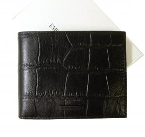 エンポリオアルマーニ 財布 札入れ  二つ折 （ブラック） ＊小銭入れなし