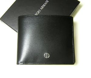  アルマーニ ジョルジオアルマーニ  二つ折財布（ブラック） MainPhoto