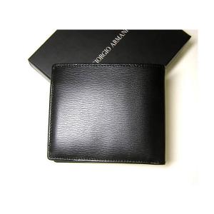 No.2 ジョルジオアルマーニ  二つ折財布（ブラック）