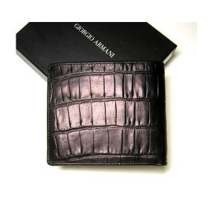 No.2 ジョルジオアルマーニ  二つ折財布（ブラック）