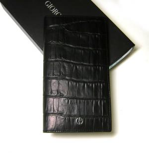  アルマーニ ジョルジオアルマーニ  二つ折長財布（ブラック） MainPhoto
