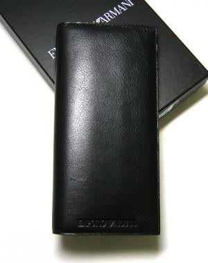  アルマーニ エンポリオアルマーニ　二つ折長財布（ブラック／ブランディ） MainPhoto