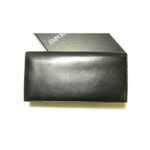 No.2 エンポリオアルマーニ　二つ折長財布（ブラック／ブランディ）