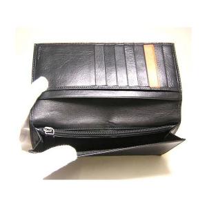 No.5 エンポリオアルマーニ　二つ折長財布（ブラック／ブランディ）