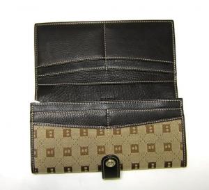 No.3 二つ折長財布（ベージュ×ブラウン）