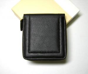No.2 二つ折ラウンドファスナー財布（ダークブラウン）