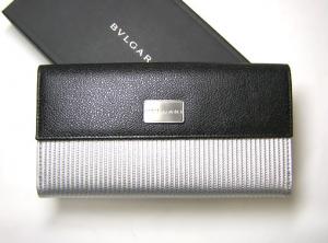 美品 BVLGARI ブルガリ 三つ折り 長財布 ミレリゲ レザー PVC BVLGARI ミレリゲ 長財布 美品 BVLGARI ブルガリ 三つ折り 長