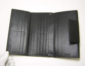 No.4 ミレリゲ　三つ折Wホック長財布（シルバー）