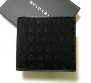 【未使用保管品・付属完備】BVLGARI 二つ折り財布 ロゴマニア ジャガード