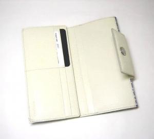 No.3 ロゴマニア三つ折Wホック長財布（ロゴ／ライトブルー）