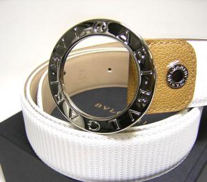 No.2 BVLGARI　ミレリゲ　BVLGARI BVLGARIバックルベルト（ホワイト）