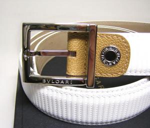 No.2 BVLGARI　ミレリゲ　ベルト（ホワイト）