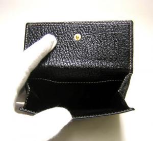 No.5 オバル ダブルフェイス二つ折財布(ブラック)