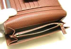 No.6 オバル　ダブルフェイス二つ折長財布（ダークブラウン）