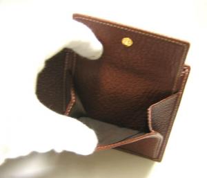 No.5 オバル 二つ折財布(ダークブラウン)