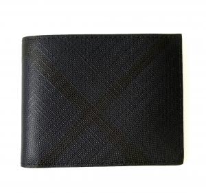 バーバリー 財布 札入れ メンズ  スモークトチェック （ネイビー） ＊小銭入れなし