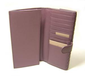 No.4 イントレチャート　二つ折長財布（スモーキーパープル）