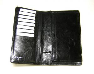 No.3 ヴィンテージカーフ　二つ折長財布（ブラック）