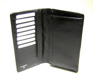 No.4 ヴィンテージカーフ　二つ折長財布（ブラック）