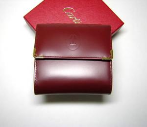  カルティエ ダブルホック　三つ折り財布（マスト／ルビー） MainPhoto