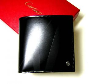 カルティエ ] 二つ折財布（パシャローマンニューメラル／ブラック 