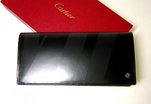 カルティエ 二つ折長財布（パシャローマンニューメラル／ブラック 