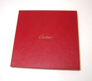 No.4 カルティエ　90×90サイズ　シルクスカーフ（ベージュ+ブラウン）