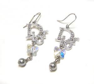 No.2 アクセサリー Diorクリスタルロゴ フラワリーピアス