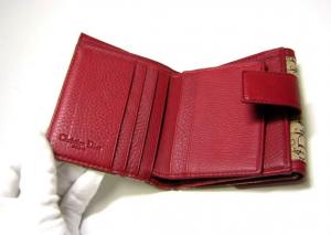 No.3 ジャガードディオールディオリシモ　二つ折財布（ベージュ+レッド）