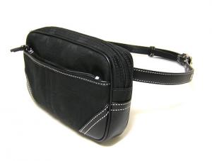 No.2 シグネチャー ヒップバッグ　シルバー色金具（SV／BK）