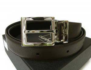 ダンヒル ] Dunhill メンズベルト（リバーシブル ブラック／ダーク